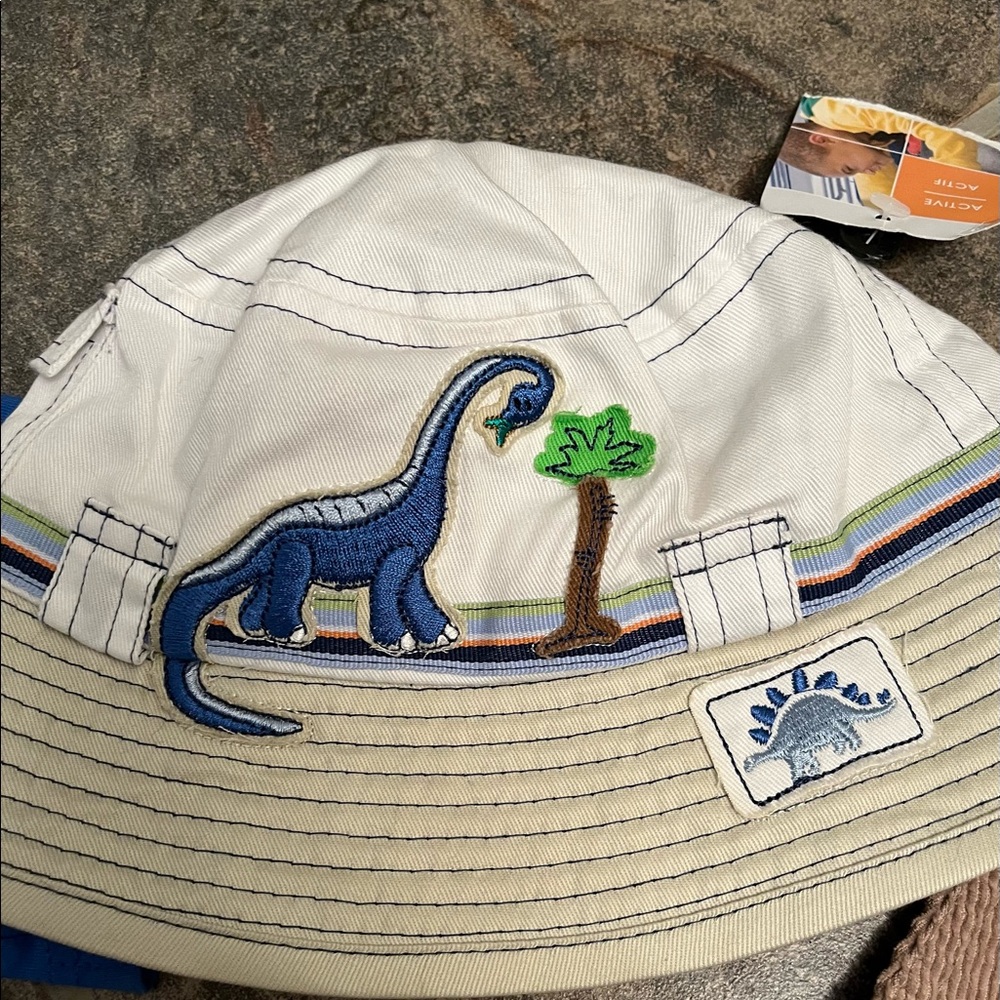 ๐ฆ Lot of 4 Item- Dino Overalls, 2 tshirts, new hat VGUC. Toddler 2T - Picture 14 of 15